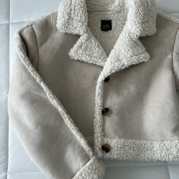 suede and sherpa coat - Picture 6 of 8